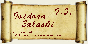 Isidora Salaški vizit kartica